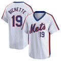 NY.Mets #19 Bo Bichette Player White Cooperstown Collection T-shirt Game Jdoa Stitched Jerseys