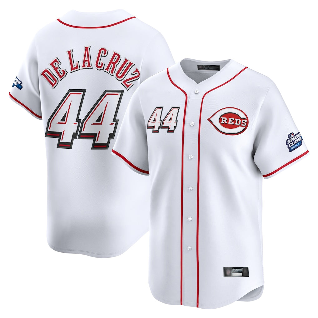 C.Reds #44 Elly De La Cruz Player White Speedway Classic Home Limited Jdoa Stitched Jerseys
