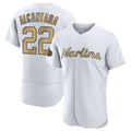 M.Marlins #22 Sandy Alcantara Player Gold  Home Limited Elite Jdoa Stitched Jerseys