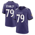 B.Ravens #79 Ronnie Stanley Player Purple Home Game Jdoa Stitched Jerseys