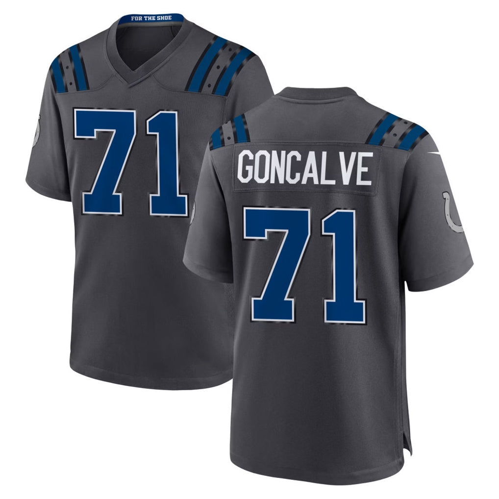 IN.Colts #71 Matt Goncalves Player Anthracite 2026 Rivalries Collection Home Game Hdoa Stitched Jerseys