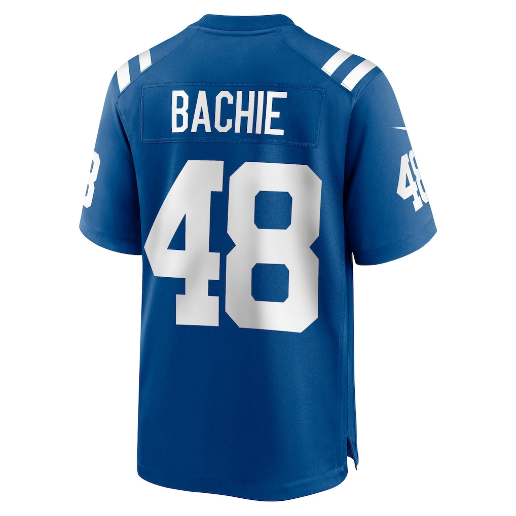 Jdoa IN.Colts #48 Joe Bachie Royal Team Game Jersey