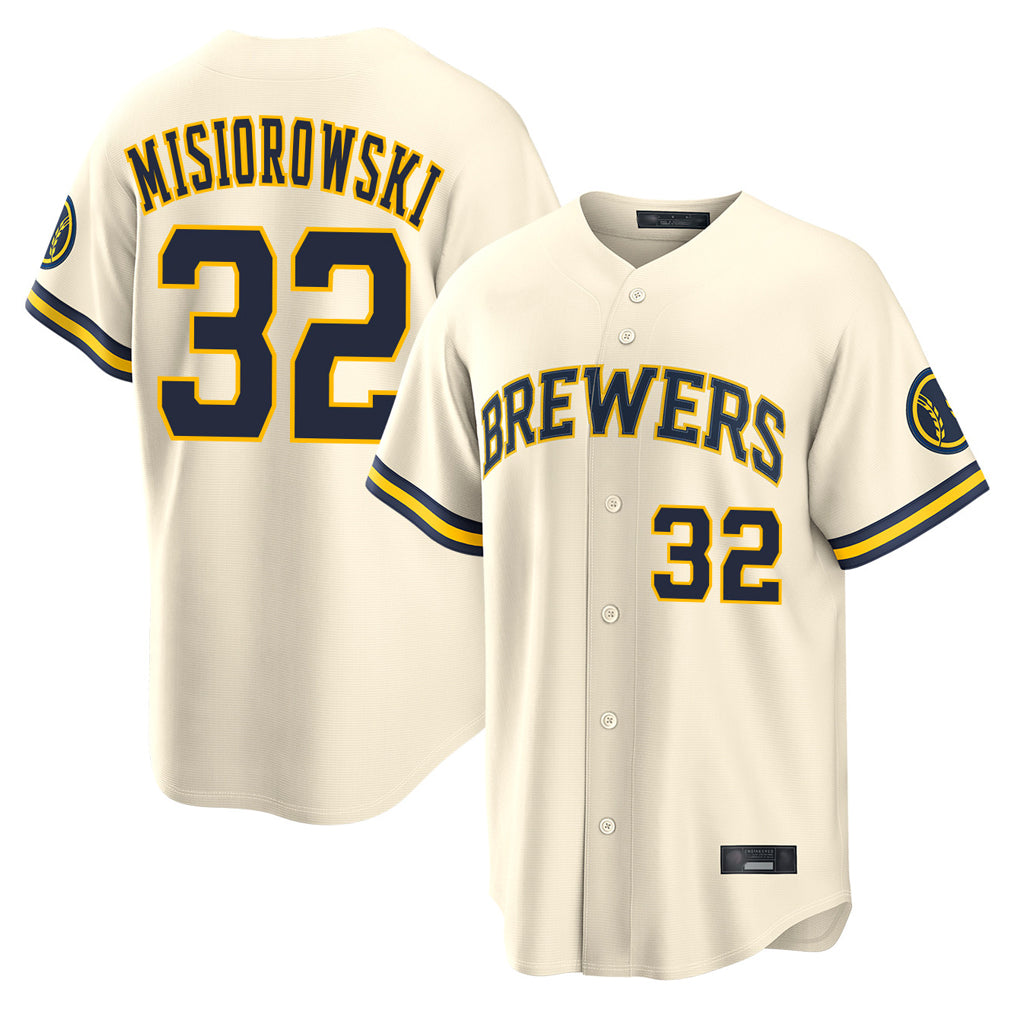 M.Brewers #32 Jacob Misiorowski Player Cream Home Limited Jdoa Stitched Jerseys
