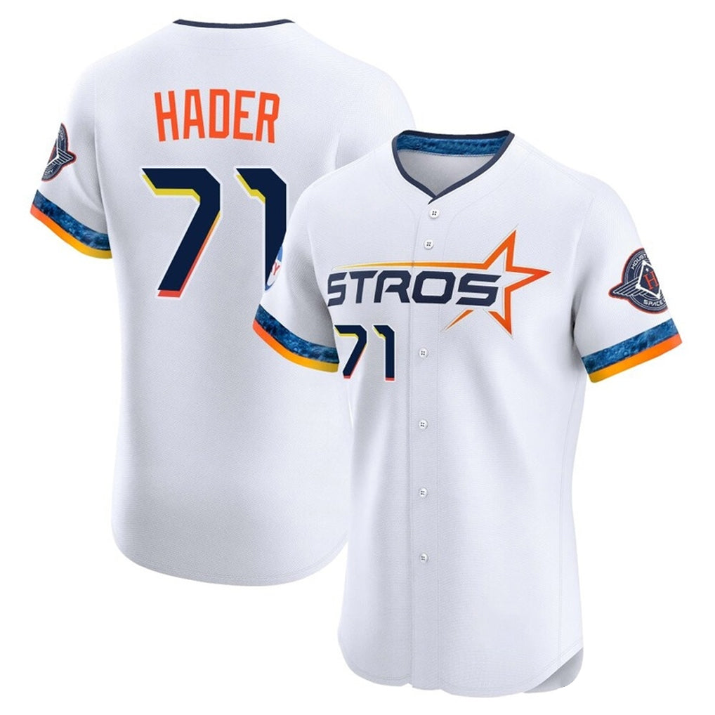 H.Astros #71 Josh Hader Player White City Connect Limited Elite Home Jdoa Stitched Jerseys