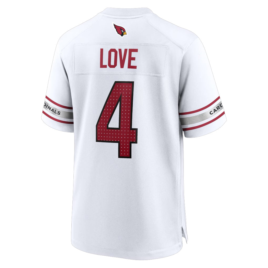 A.Cardinals #4 Jeremiyah Love Player White Home Game Jdoa Stitched Jerseys
