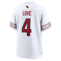 A.Cardinals #4 Jeremiyah Love Player White Home Game Jdoa Stitched Jerseys