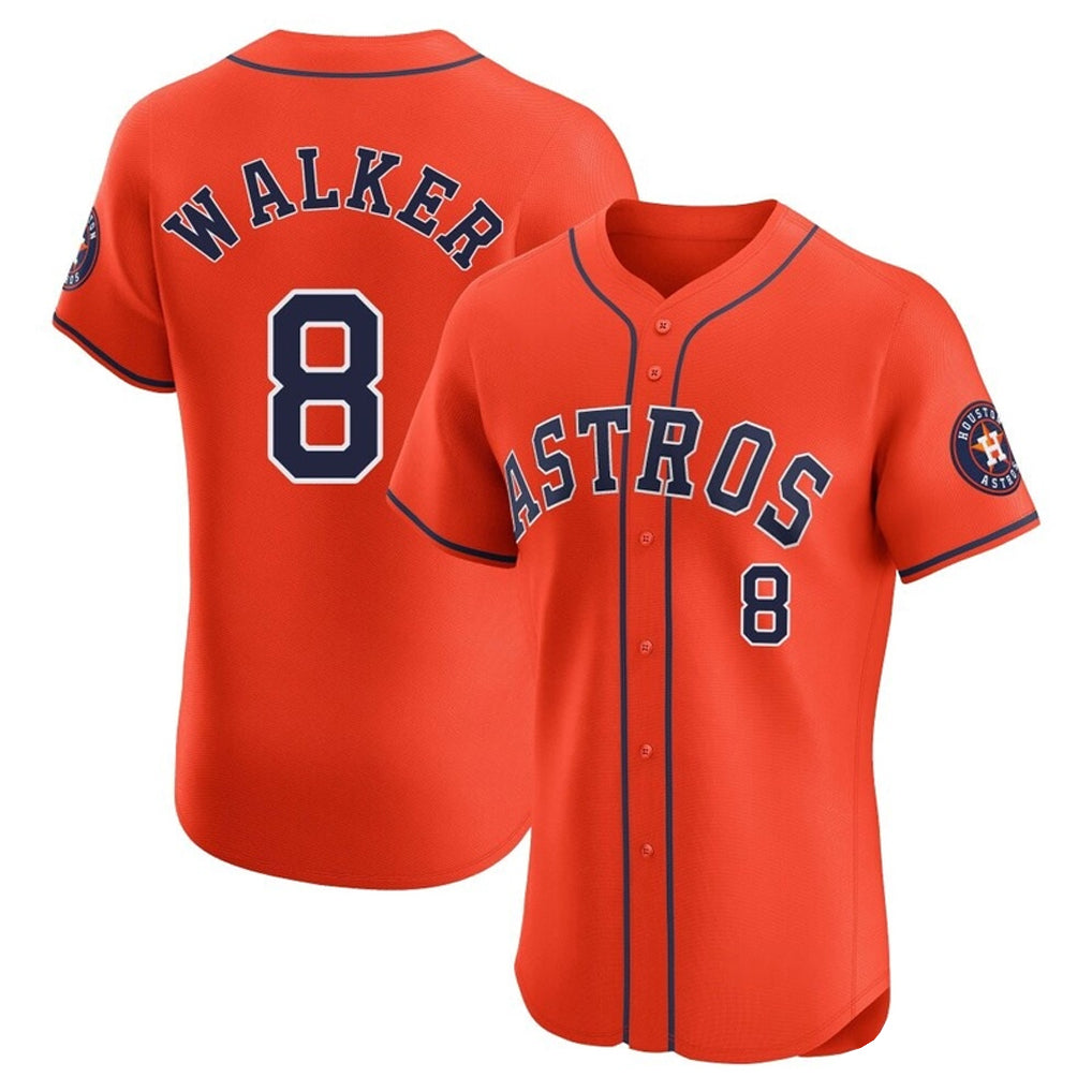 H.Astros #8 Christian Walker Player Orange Home Limited Elite Jdoa Stitched Jerseys