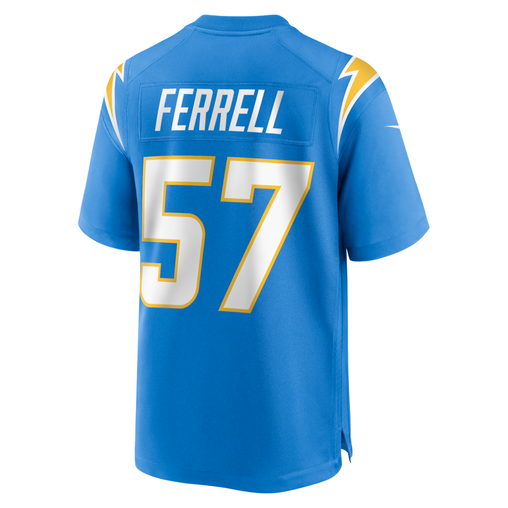 Jdoa LA.Chargers #57 Clelin Ferrell Powder Blue Team Game Jersey
