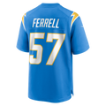 Jdoa LA.Chargers #57 Clelin Ferrell Powder Blue Team Game Jersey