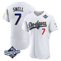 LA.Dodgers #7 Blake Snell Player Gold White 2026 Collection Stadium Limited Elite World Series Jdoa Stitched Jerseys
