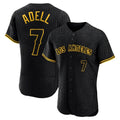 LA.Angels #7 Jo Adell Player Black Snake Skin City Limited Elite Home Jdoa Stitched Jerseys