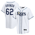 T.Bay Rays #62 Jonathan Aranda Player White Home Game Jdoa Stitched Jerseys