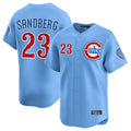 C.Cubs #23 Ryne Sandberg Player Light Blue Limited Home Jdoa Stitched Jerseys