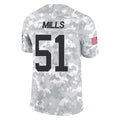 C.Panthers #51 Sam Mills Player Arctic Camo Salute to Service Limited Game Jdoa Stitched Jerseys