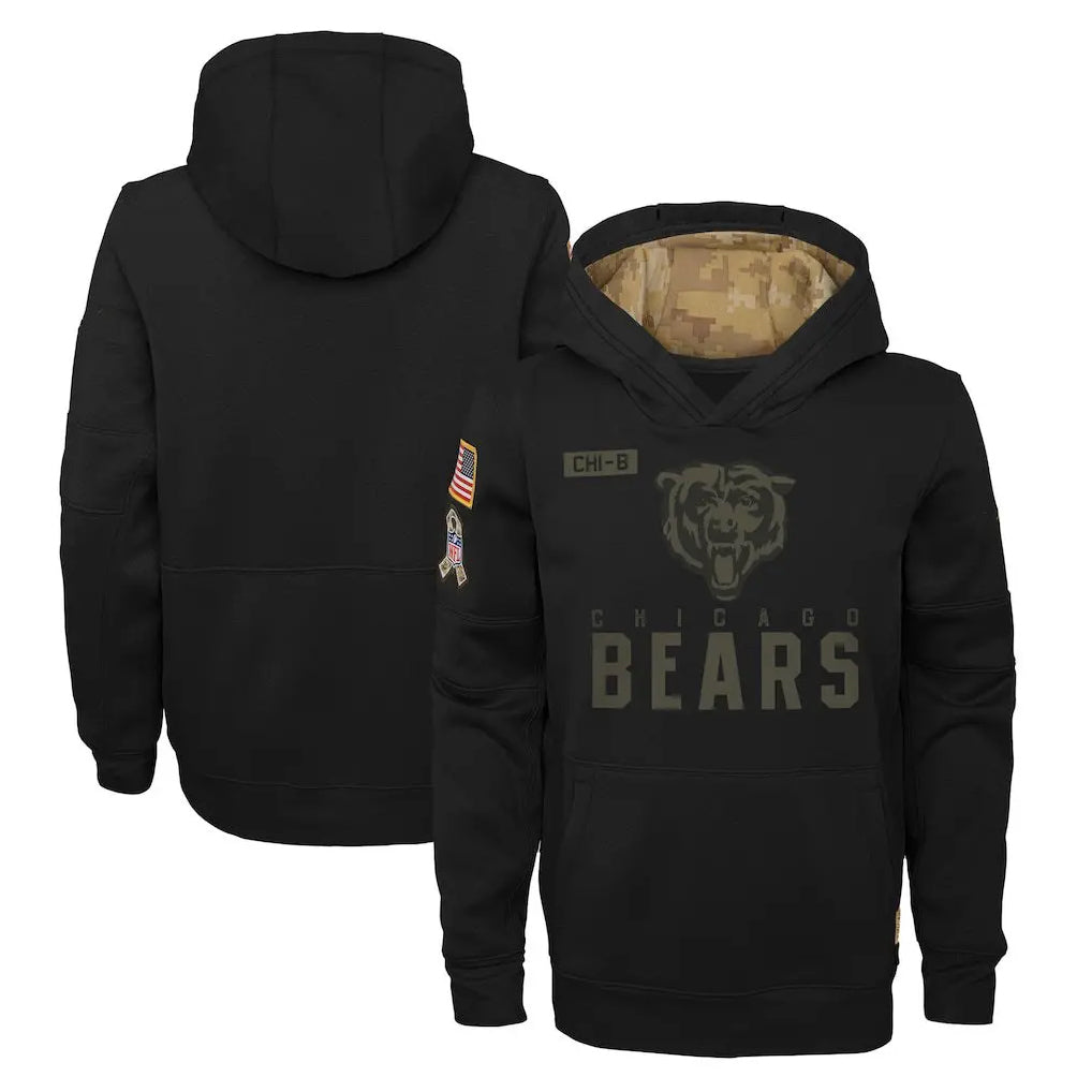 C.Bears ## Bears Blank Player Black Salute to Service Pullover Hoodies Limited Home Jdoa Stitched Jerseys