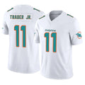 M.Dolphins #11 Dante Trader Jr. Player White Limited Vapor F.U.S.E. Home Game Jdoa Stitched Jerseys