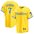 B.Red Sox #7 Masataka Yoshida Player Yellow Home Game Jdoa Stitched Jerseys