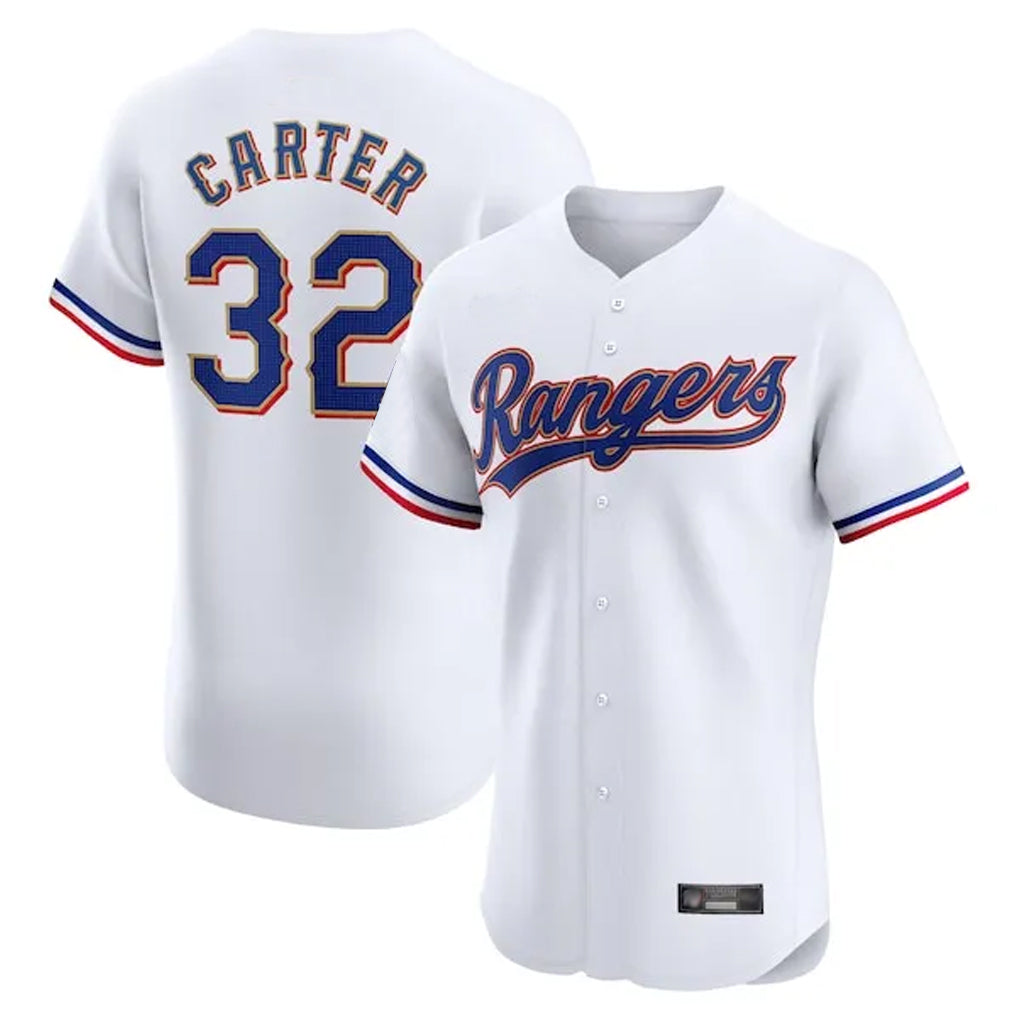 T.Rangers #32 Evan Carter Player White Home Limited Elite Jdoa Stitched Jerseys