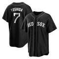 B.Red Sox #7 Masataka Yoshida Player Black Home Game Jdoa Stitched Jerseys