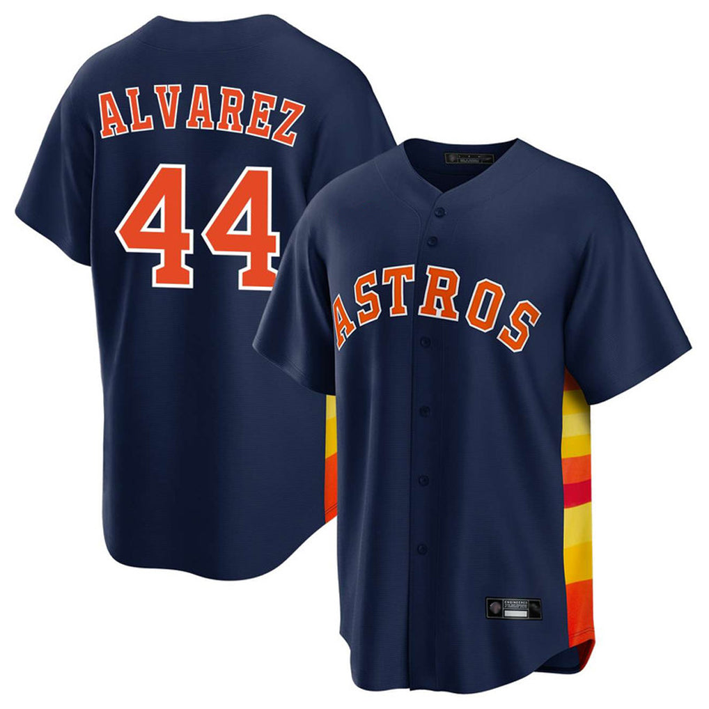 H.Astros #44 Yordan Alvarez Player Navy Home Game Jdoa Stitched Jerseys