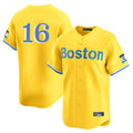B.Red Sox #16 Jarren Duran Player Yellow Limited Home Game Jdoa Stitched Jerseys