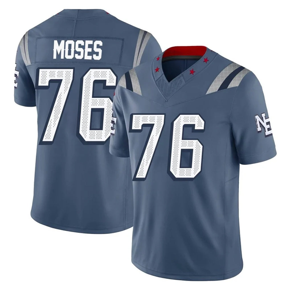 NE.Patriots #76 Morgan Moses Player Blue Limited Rivalries Collection Home Game Jdoa Stitched Jerseys