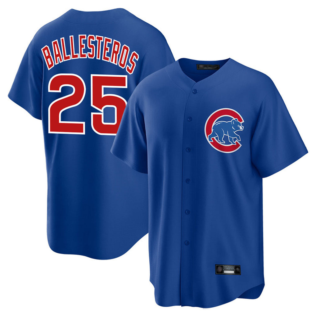 C.Cubs #25 Mois¨¦s Ballesteros Player Royal Home Game Jdoa Stitched Jerseys
