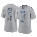 D.Lions #3 Jack Fox Player Gray Atmosphere Fashion Home Game Jdoa Stitched Jerseys