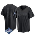 LA.Dodgers #3 Edwin D¨ªaz Player Black World Series Meet Pitch Fashion T-shirt Jdoa Stitched Jerseys