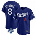 LA.Dodgers #8 Enrique Hern¨¢ndez Player Royal World Series Meet Limited Home Jdoa Stitched Jerseys