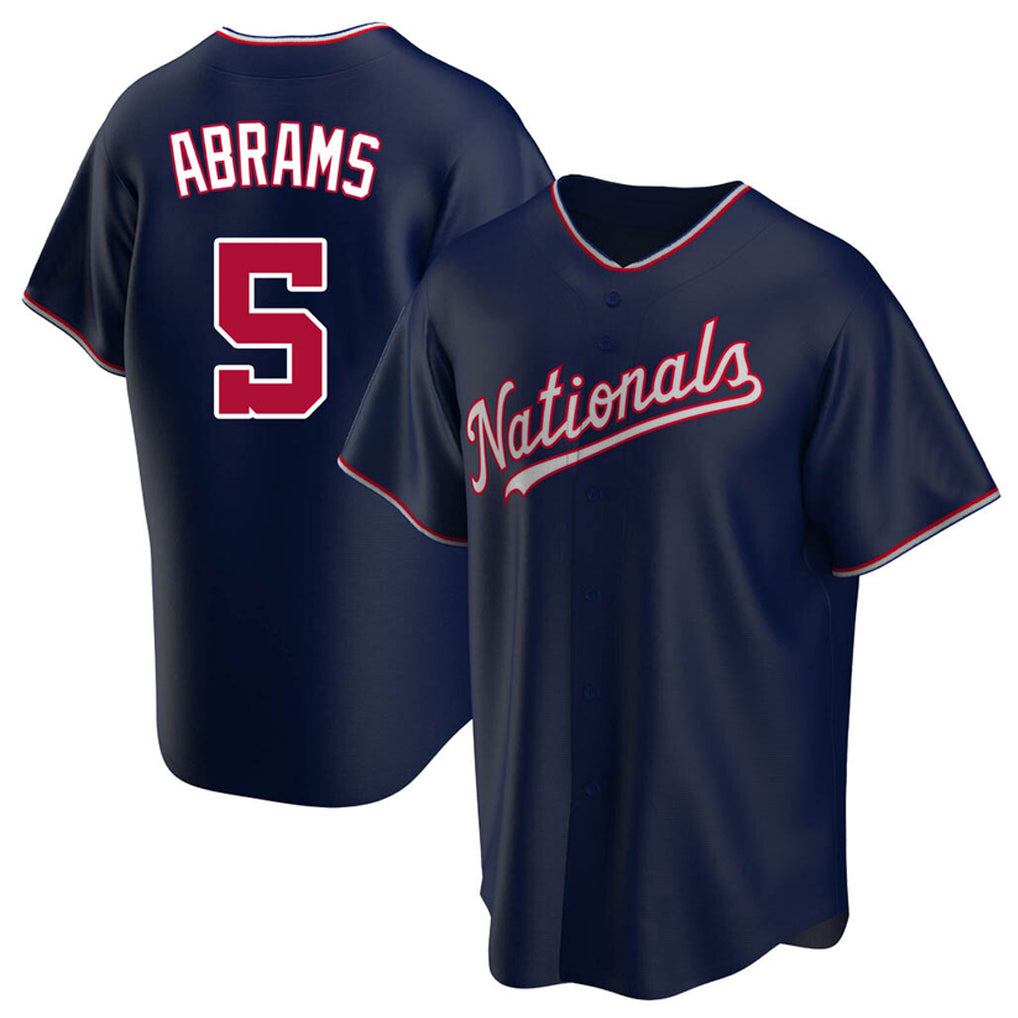 W.Nationals #5 CJ Abrams Player Navy Blue Replica Game Jdoa Stitched Jerseys