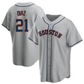 H.Astros #21 Yainer Diaz Player Gray Home Game Jdoa Stitched Jerseys