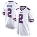 B.Bills #2 DJ Moore Player White Home Game Jdoa Stitched Jerseys