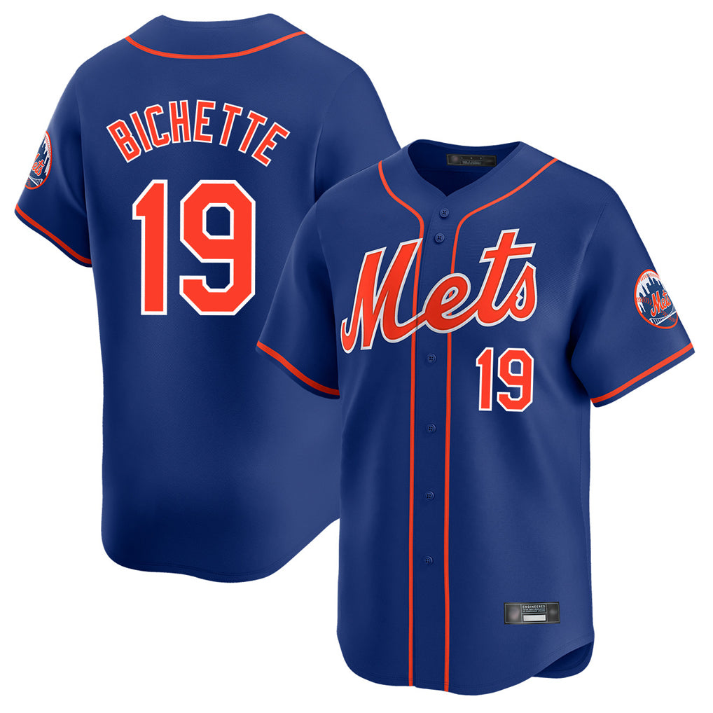 NY.Mets #19 Bo Bichette Player Royal Home Limited Jdoa Stitched Jerseys