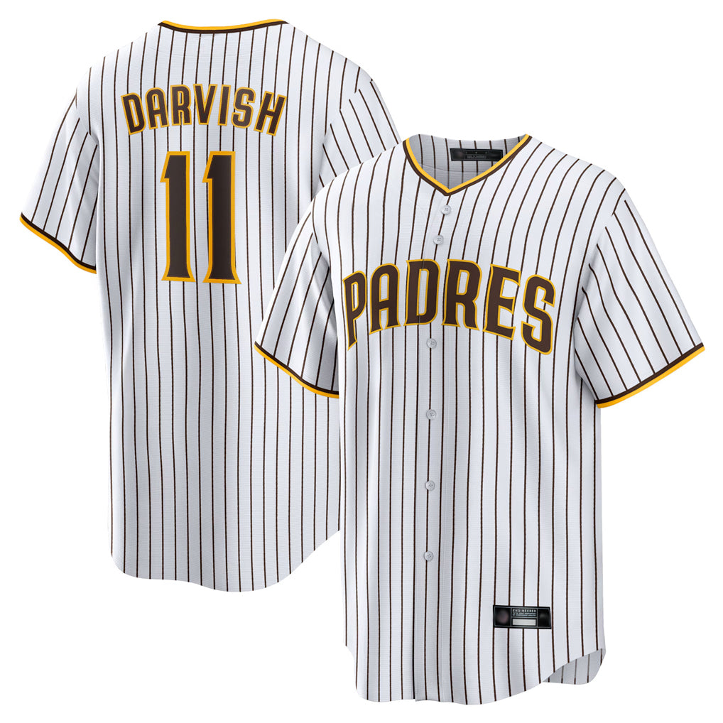 S.Diego Padres #11 Yu Darvish Player White Home Replica Game Jdoa Stitched Jerseys