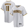 S.Diego Padres #11 Yu Darvish Player White Home Replica Game Jdoa Stitched Jerseys