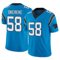 C.Panthers #58 Bobby Okereke Player Blue Vapor F.U.S.E. Limited Home Game Jdoa Stitched Jerseys