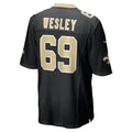 Jdoa NO.Saints #69 Barry Wesley Black Team Game Jersey