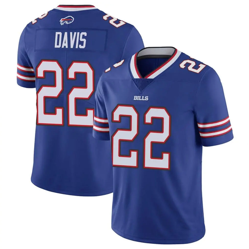 B.Bills #22 Ray Davis Player Royal Vapor Limited Jdoa Stitched Jerseys