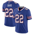 B.Bills #22 Ray Davis Player Royal Vapor Limited Jdoa Stitched Jerseys