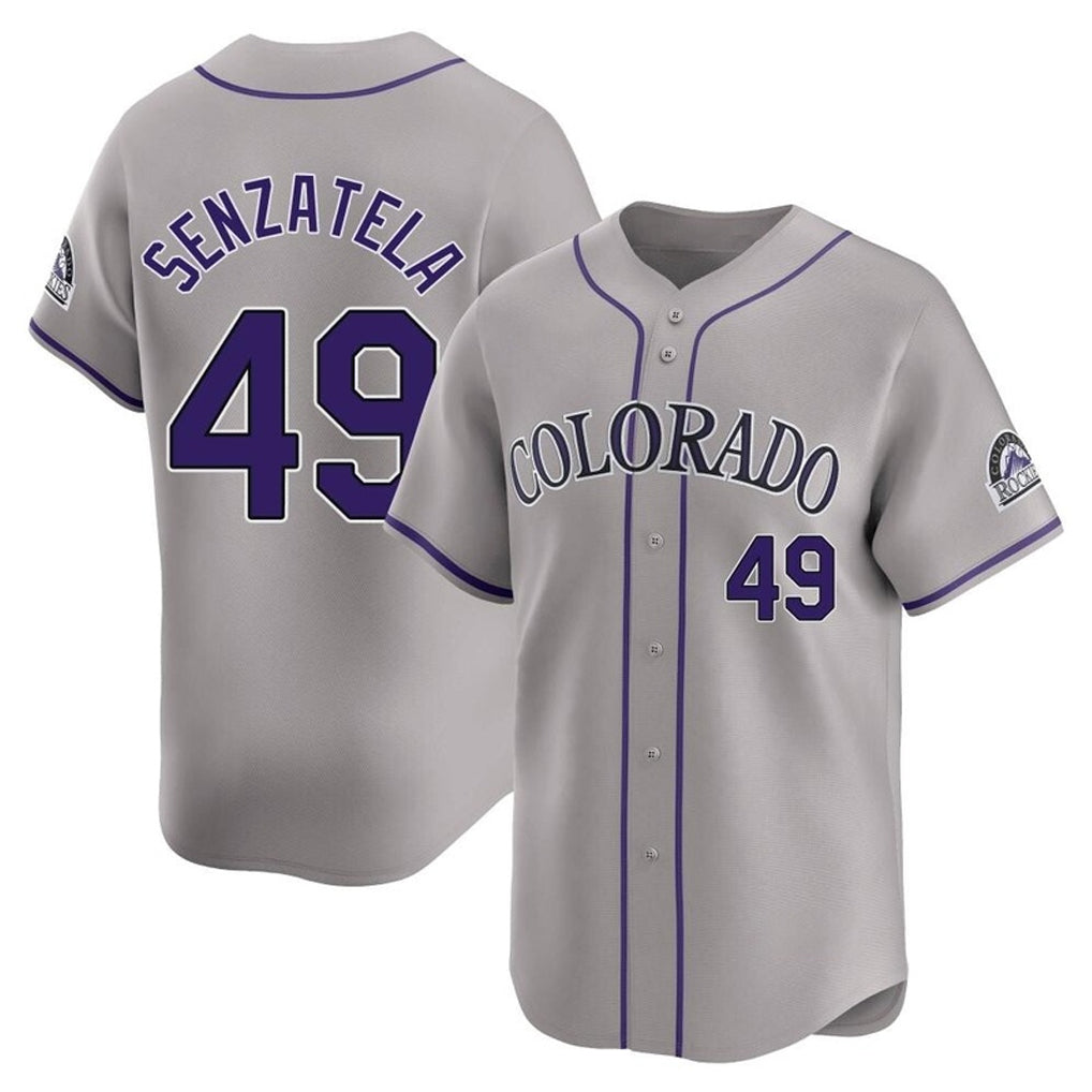 C.Rockies #49 Antonio Senzatela Player Gray Limited Home Jdoa Stitched Jerseys