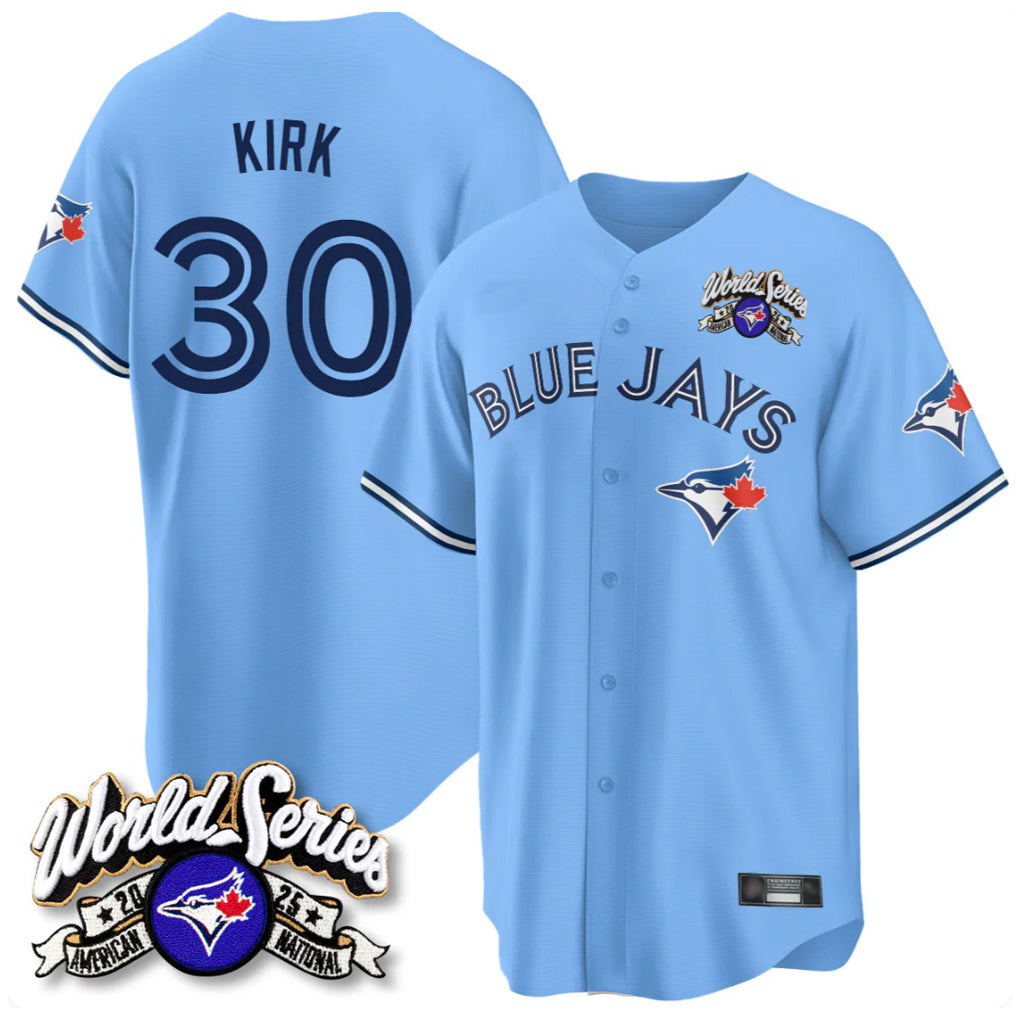 T.Blue Jays #30 Alejandro Kirk Player Blue 2025 American League All Jdoa Stitched Jerseys