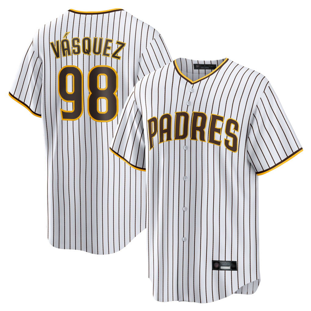 S.Diego Padres #98 Randy Vasquez Player White Home Game Jdoa Stitched Jerseys