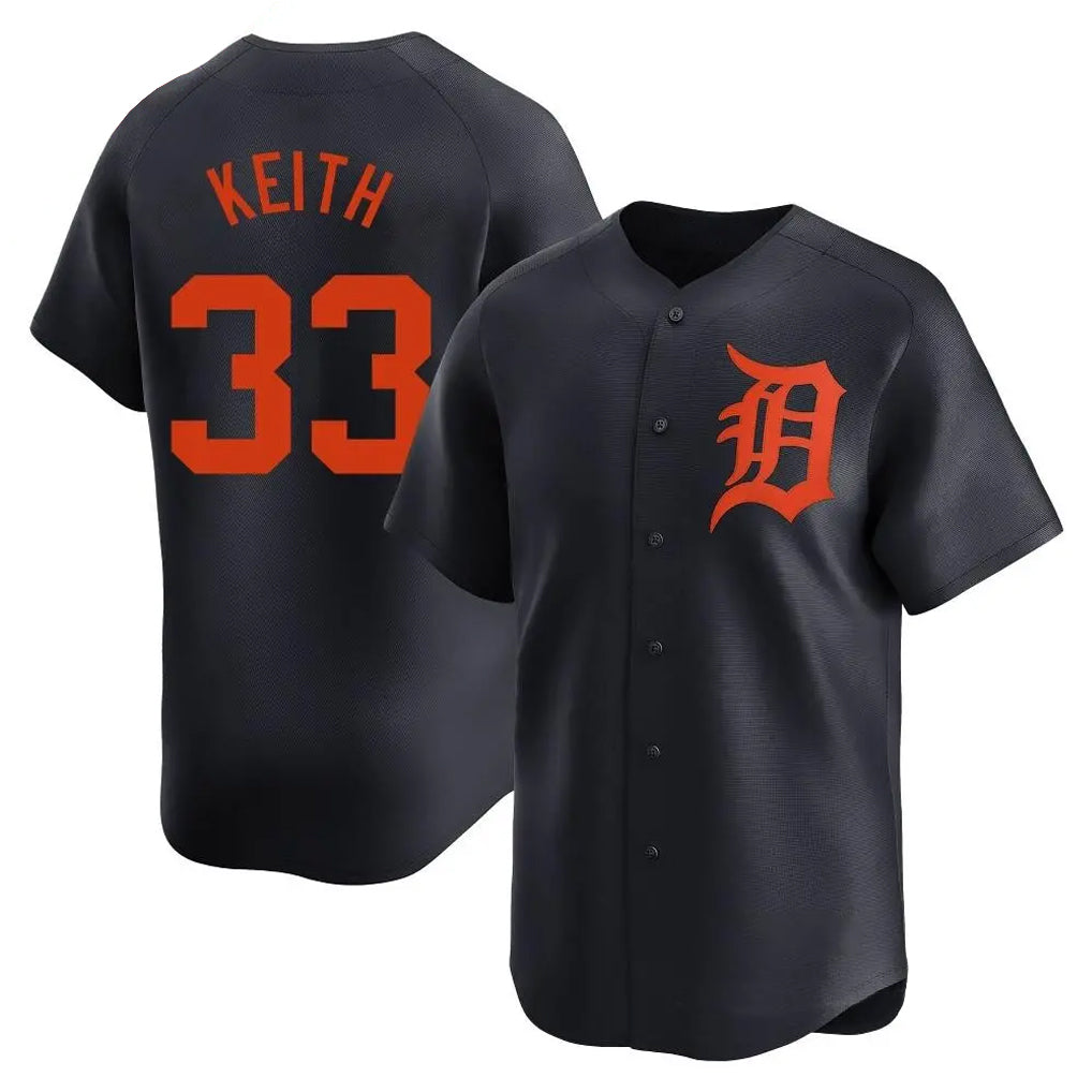 D.Tigers #33 Colt Keith Player Navy Home Limited Jdoa Stitched Jerseys
