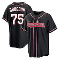C.Guardians #75 Connor Brogdon Player Black Fashion Out Home Game Jdoa Stitched Jerseys