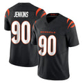 C.Bengals #90 Kris Jenkins Jr Player Black Vapor F.U.S.E. Limited Home Game Jdoa Stitched Jerseys