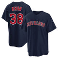 C.Guardians #38 Steven Kwan Player Navy Game Home Jdoa Stitched Jerseys
