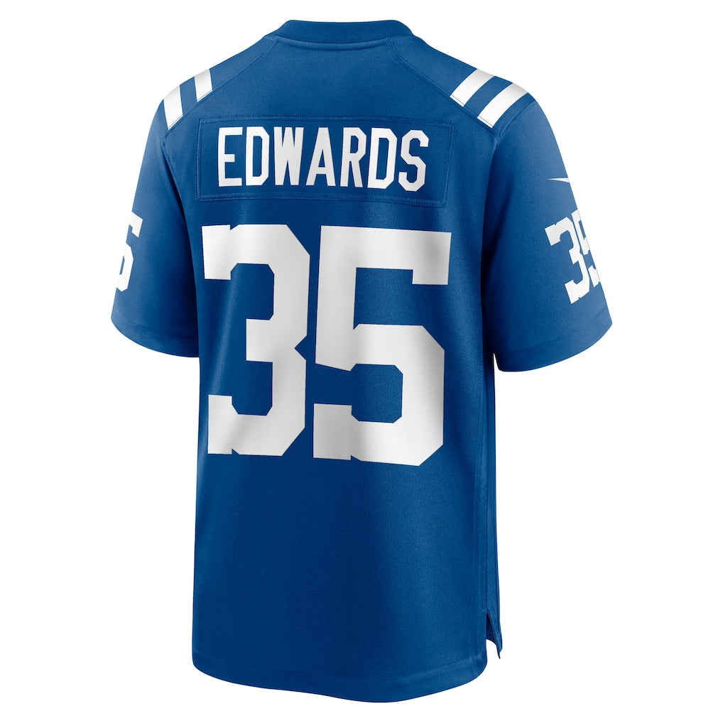 Jdoa IN.Colts #35 Johnathan Edwards Royal Team Game Jersey