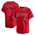 LA.Angels #6 Anthony Rendon Player Red Home Limited Jdoa Stitched Jerseys