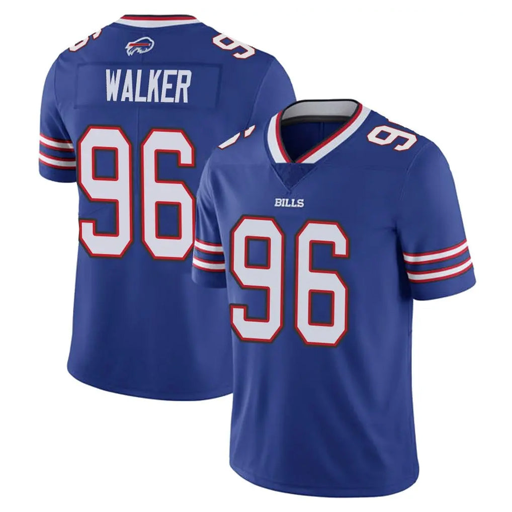 B.Bills #96 Deone Walker Player Royal Vapor Untouchable Limited Jdoa Stitched Jerseys